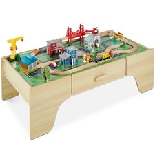Best Choice Products Kids 70-Piece Train Table, Large Multipurpose Wooden
