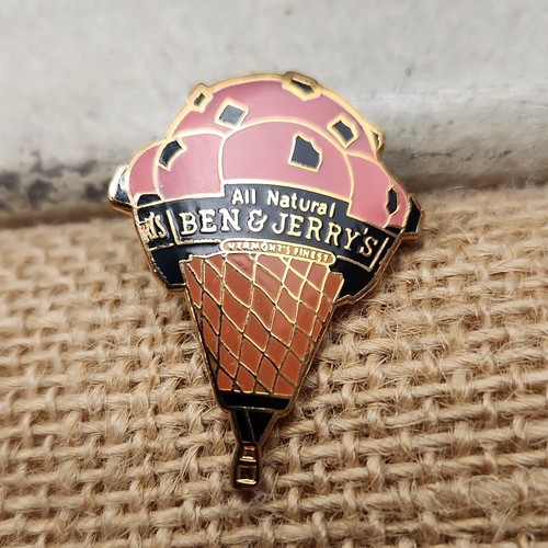 Vintage Hot Air Balloon Enamel Pin  Ben & Jerry's Ice Cream Cone