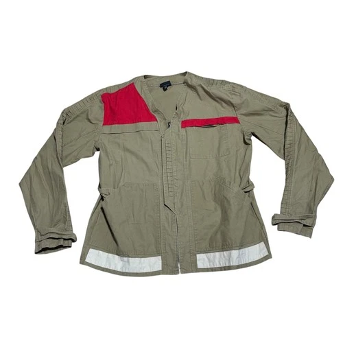 Star Wars Finn Track Jacket Mens Large Tan Red ThinkGeek Disney Cosplay Costume - product listing photo