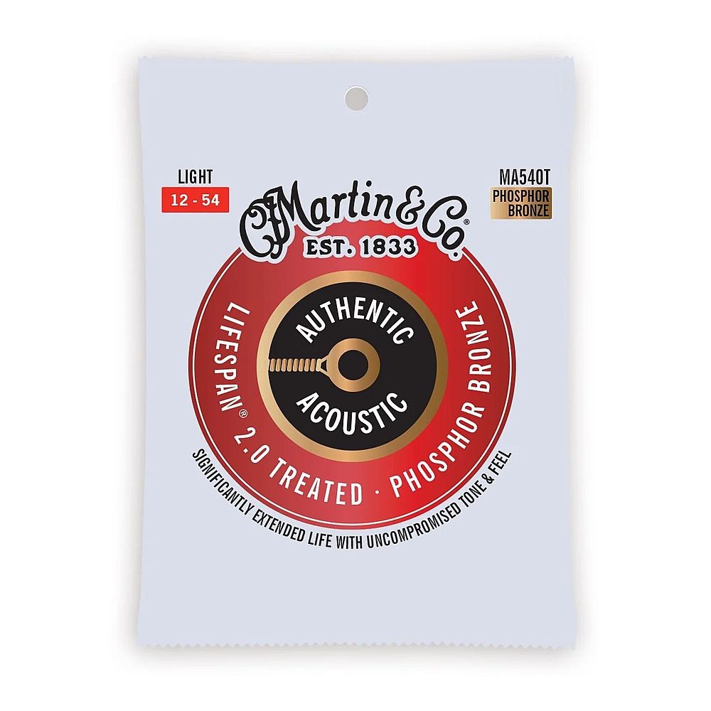 Martin Authentic Acoustic Lifespan 2.0 Phosphor Bronze Guitar Strings (.012 - .…