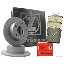 Zimmermann Bremsenset hinten Bremsscheiben + Bremsbeläge Audi Seat Skoda VW