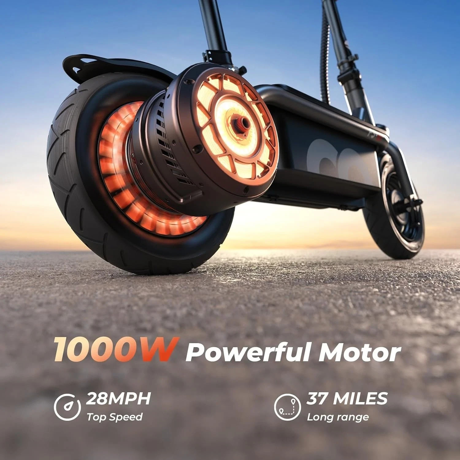 iScooter F3 Monopattino Elettrico 1000W 13AH 45KMH City Monopattino Elettrico 60KM Scooter Elettrico con Cestello foto 6