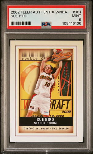 SUE BIRD 2002 Fleer Authentix WNBA ROOKIE /2002 #101 PSA 9