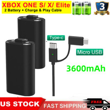 Rechargeable Battery Pack For XBox One X/S Series X/S Controller  Charger Cable