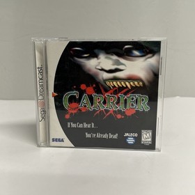 Carrier (Sega Dreamcast, 2000) Complete CIB W/ Registration & Manual - Tested