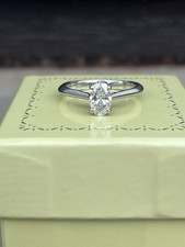 Platinum 0.71tcw Oval Diamond Ring, Size K, *GIA Cert, Superb Quality! RRP £3000
