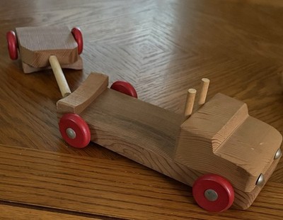 Vintage California Redwood Logger Souvenir Truck with Redwood Log