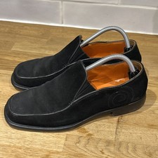 Oliver Sweeney Massimo Shoes Mens UK 7.5 Black Suede Slip On Loafers leather 