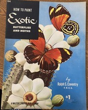 Vintage How to Paint Exotic Butterflies Mag. Walter Foster Art Paint Manual