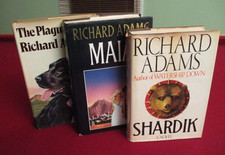 3 Richard Adams Hardcover Novels ~ Shardik ~ The Plague Dogs ~ Maia