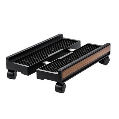Adjustable Rolling Computer Cart with Wheels - PC Tower Stand Mobile CPU Floor C