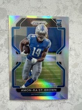 Amon-Ra St. Brown Detroit Lions 2021 Panini Prizm Rookie Variation Silver #V-358