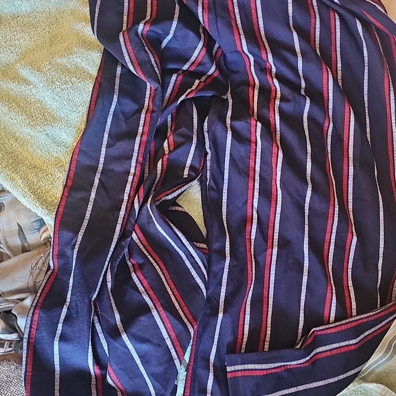 Cosmic Beauty Women's Plus 3X Striped Straight Pull-On Knit Pants Blue Red
