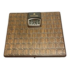 Vintage 70s 80s Health-O-Meter Continental Brown Woven Bathroom Scale