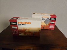 FOUR SYLVANIA SOFT WHITE 100 WATT LIGHT BULBS ONE 4 PACK  4 soft white