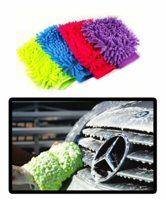 Zone Tech Microfiber Car Kitchen Household Wash Cleaning Glove Cloth Mitt