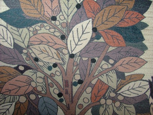 Foliage Fall Tree Cloud Velvet Designer Fabric Curtain Upholstery Cushion - Picture 14 of 23
