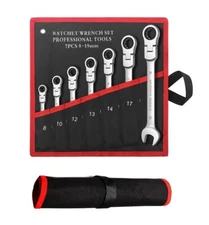 Combination Ratchet Spanner Set - 7 Piece