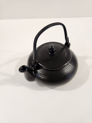 SWEET EXPRESSIONS~Small Black Teapot Infuser/with Lid & Screen