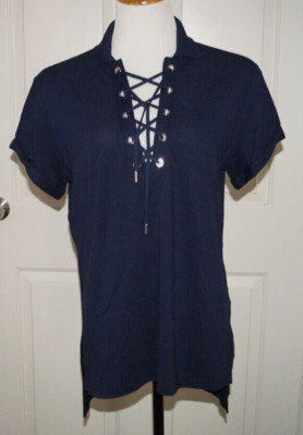 NWT Authentic POLO RALPH LAUREN Navy Cotton Women's Polo Size S