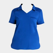 Womens Scrubstar Performance Collar Scrub Top (Size Med) BRAND NEW W TAGS