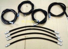 JCB HOSE - 3/8 Bsp Front Loader Arm Hose Kit L+R, 8 Pcs. (612/01100 612/01300)