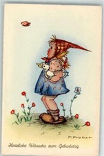 39626062 - Signed Probst F. Child Ladybug Gaense Haco No.8154 Birthday