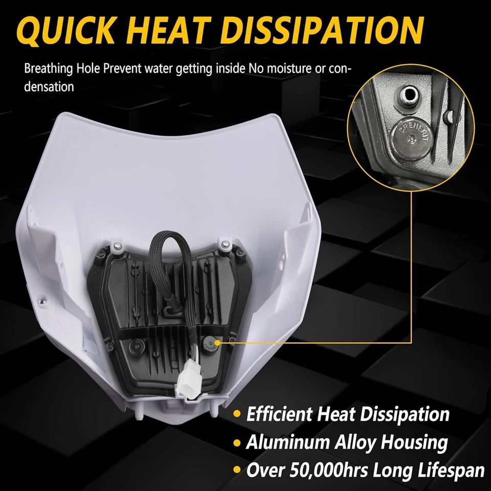 LED Headlight Three Types of Light Conversion For KTM EXC XC-W EXC-F Freeride - Image 4 of 4