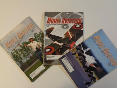 Lot of 3 Model Aviation airplane magazines, May June July 2002, Aeronautic