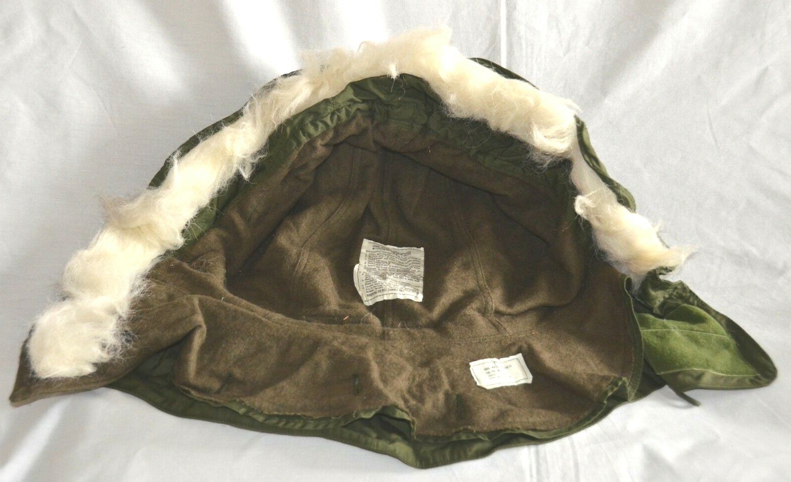 US Military Hood Extreme Cold Weather W/Synthetic Fur Ruff OG107 | eBay