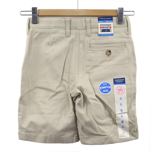 French Toast Boy's School Uniform Adjustable Waist Short, Size 6, Khaki - Picture 4 of 4