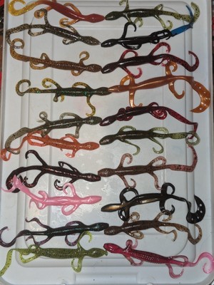 20 Different Colors 6'' Zoom Lizard Manns Jelly Worm Rapala Crankbait 