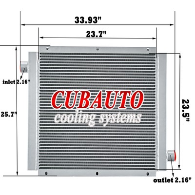 Hydraulic Oil Cooler 0-120GPM 90HP For Fits Industrial Cooling System