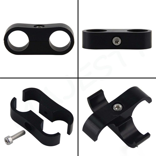 4Pcs AN4 Hose Separator Clamp Fitting Connector Oil Fuel Hose Line 4AN - Picture 7 of 12