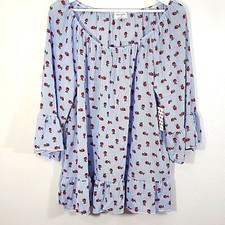 Free Kisses striped plus size red flower prin...