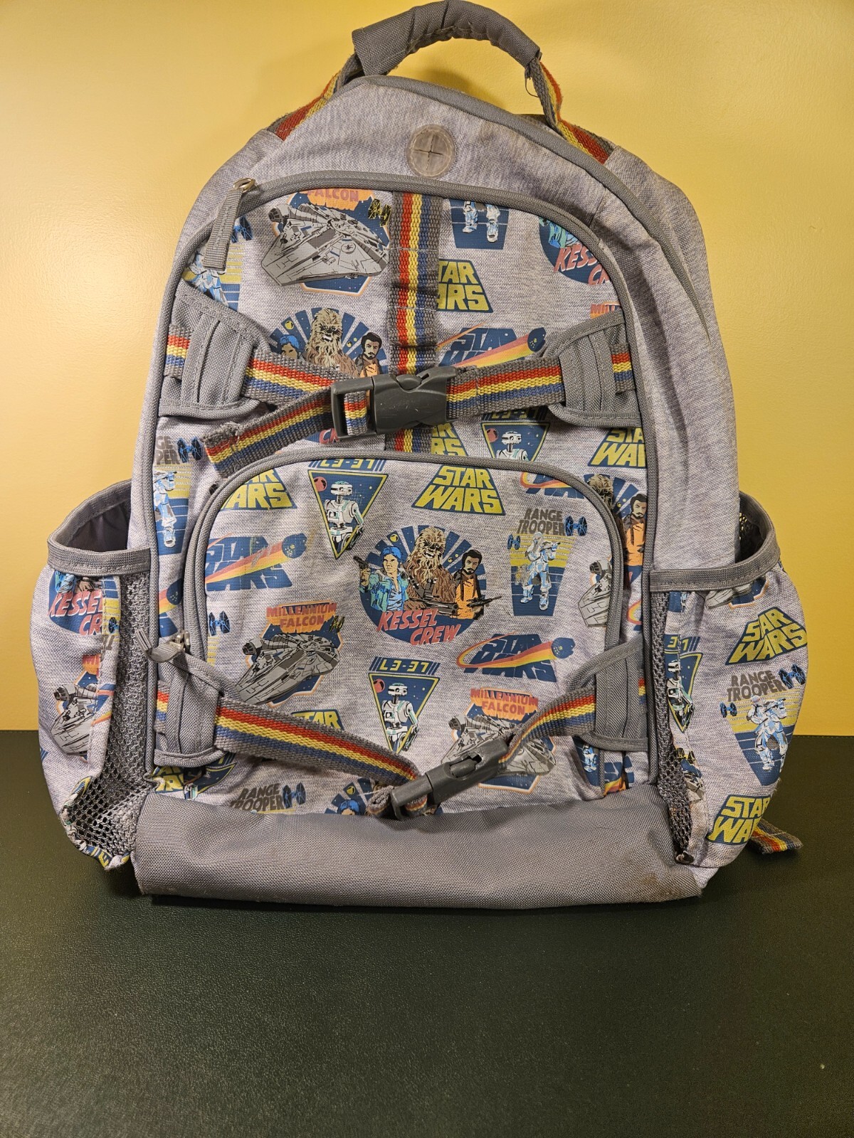 PONY ZAINO Pottery Barn STAR WARS Glow Dark Disney Jedi Solo Darth Scuola