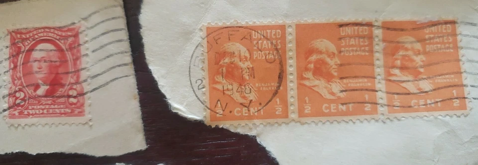 US Stamps, 32 Cancelled United States Stamps Vintage 1932 lake placid.1940,50's - Image 3 of 4