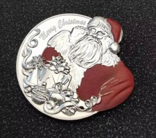 Christmas Silver Plated Commemorative Coin - Santa Claus Present Souvenir Gift