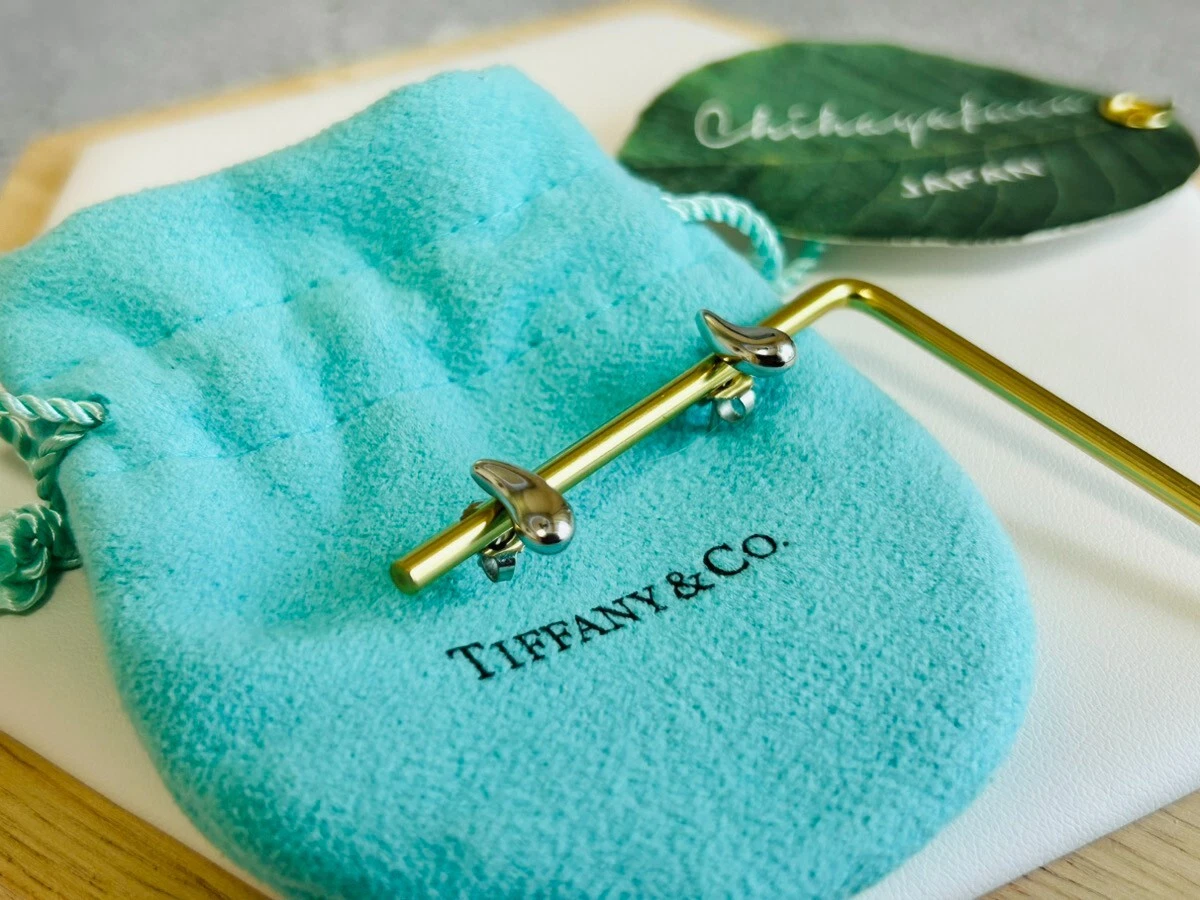 Tiffany & Co. Ohrringe Träne Tropfen PT950 Platin schneller Versand