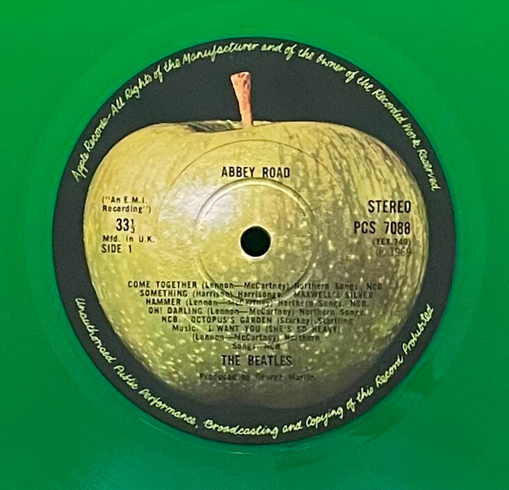 Beatles Abbey Road UK盤 stereo left apple The Beatles – Abbey Road – Vinyl (Misaligned Apple, LP