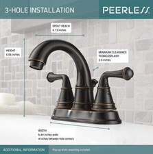 Peerless Bathroom Faucet Oil Rubbed Bronze P9979OLF-OB-ECO L1