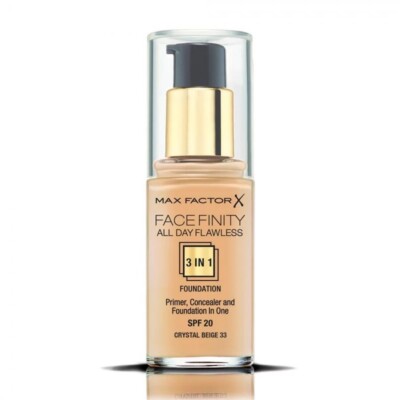 Max Factor facefinity 3 in 1 Foundation Crystal Beige 33 (30ML) FPS20