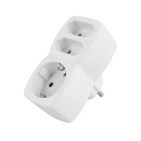 Steckdosen Adapter Stromadapter Mehrfachstecker 1X Schutzkontakt 2X Euro