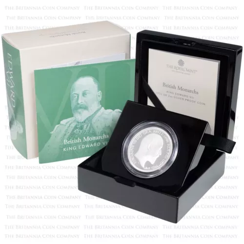 2022 British Monarchs King Edward VII Two Ounce Silver Proof Coin UK22E7S2O