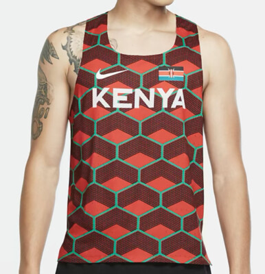 Nike Team Kenya Aeroswift Men's Tank, L - Red for sale online | eBay