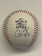 Cristian Javier Signed Rawlings Official 2022 World Series Baseball Astros JSA