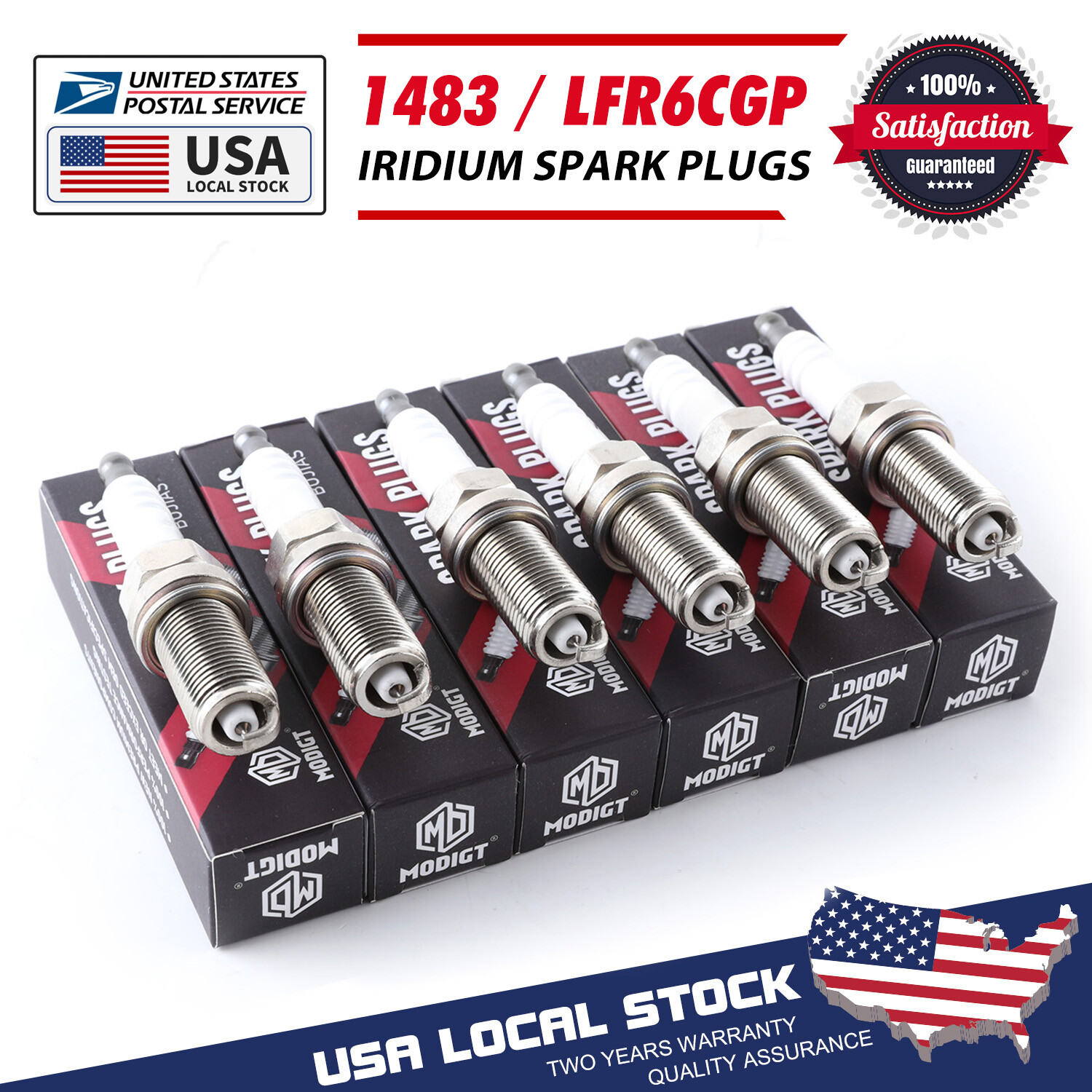 Genuine Fit NGK 1483 Spark Plug Iridium LFR6CGP 6 PCS For Toyota Tacoma OEM NEW