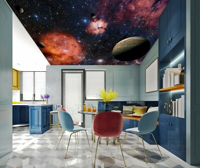 3D Planet Stars ZHU506 Ceiling Wall Paper Wall Print Decal Wall Deco Amy