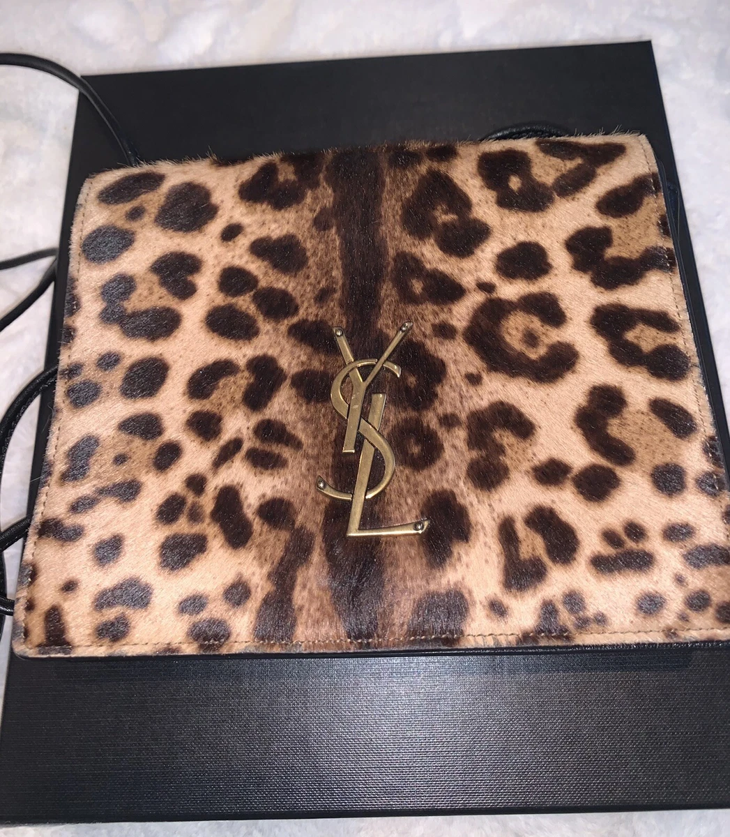 Brand New 100 % Authentic Stunning SAINT LAURENT Leopard Print Calf Hair  YSL Bag