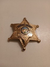 Inactive California Deputy Sherrif Badge Nevada Co. Badge 477 Real Carltone Gold
